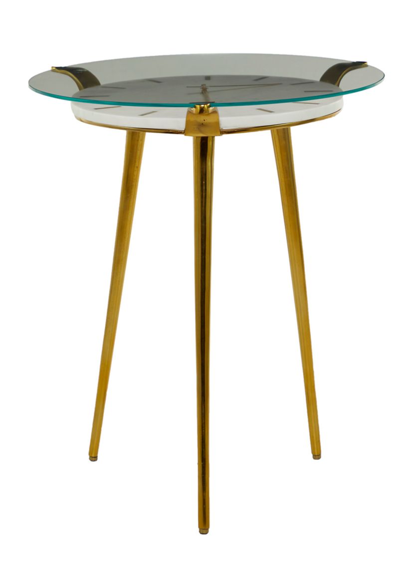 Glam Aluminum Accent Table