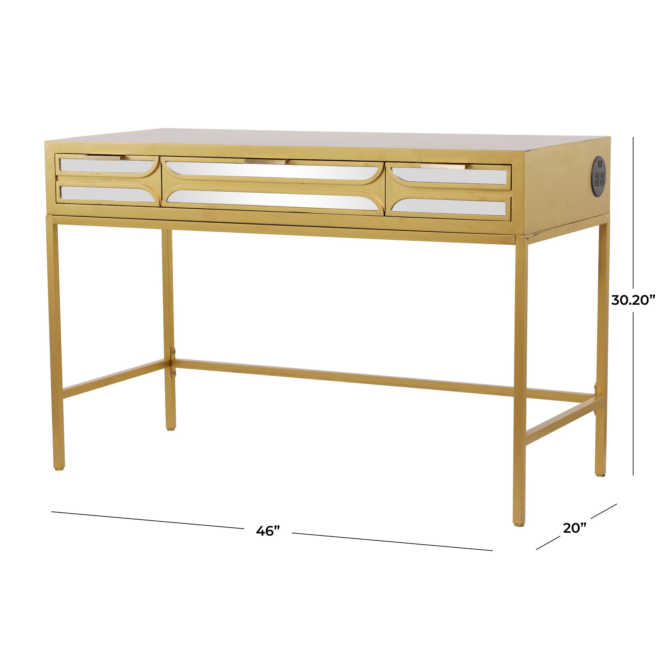 Glam Wooden Desk