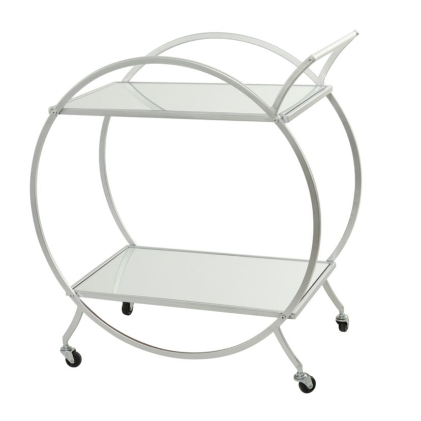 Contemporary Metal Bar Cart