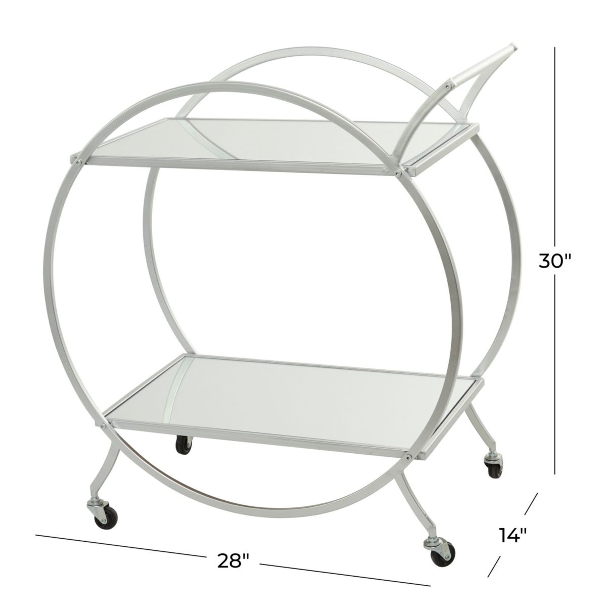 Contemporary Metal Bar Cart
