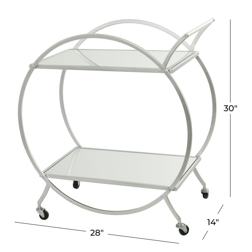 Contemporary Metal Bar Cart