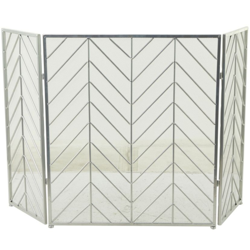 Modern Metal Fireplace Screen