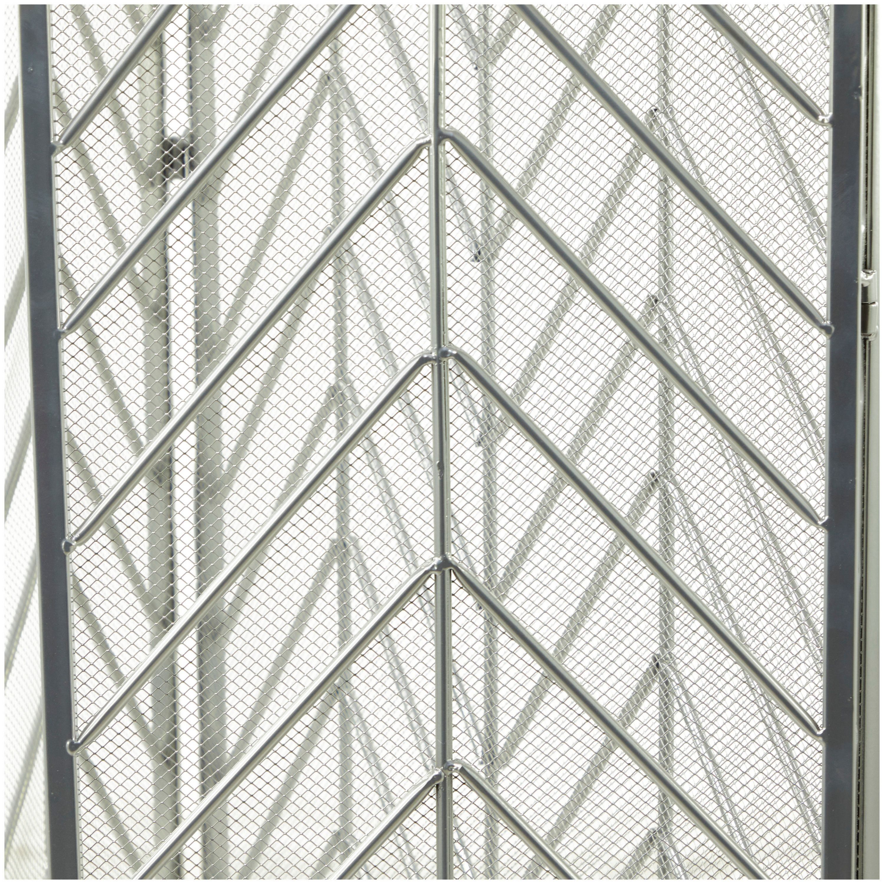 Modern Metal Fireplace Screen