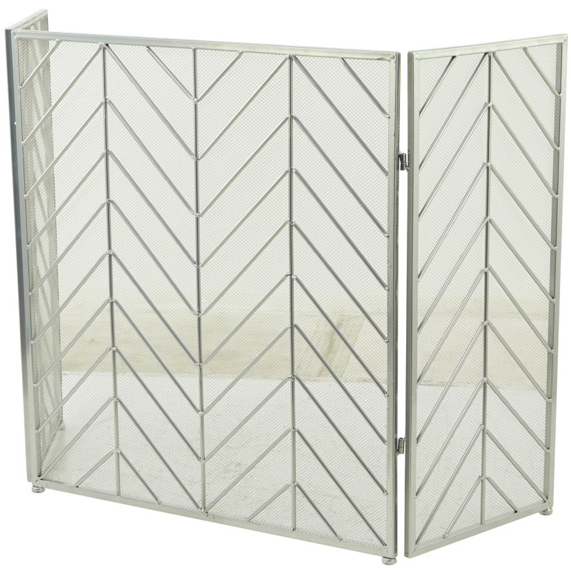 Modern Metal Fireplace Screen