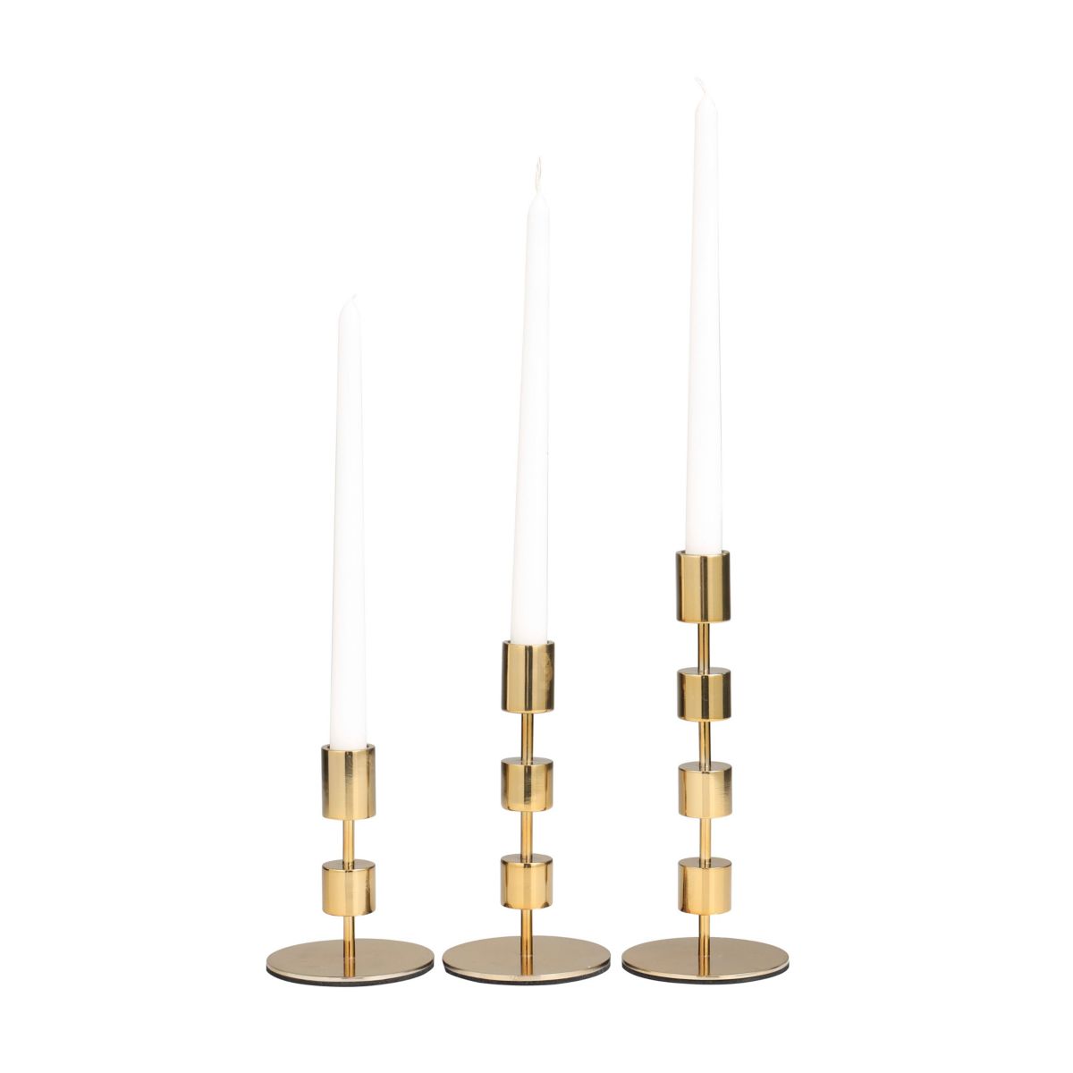 Contemporary Aluminum Candle Holder - Set of 3
