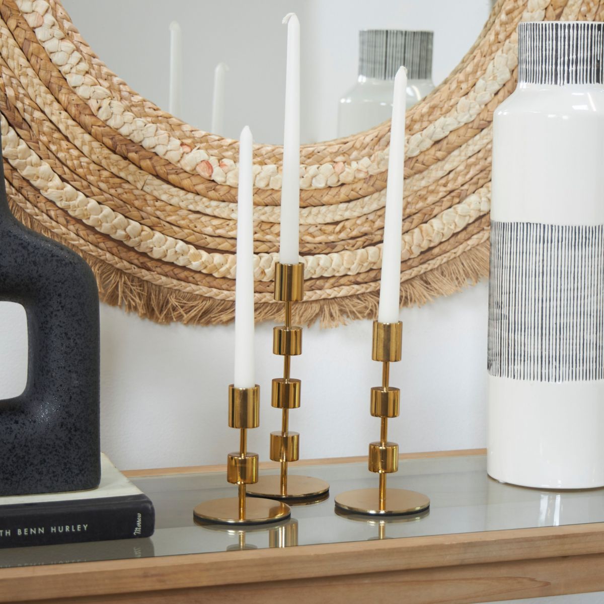 Contemporary Aluminum Candle Holder - Set of 3