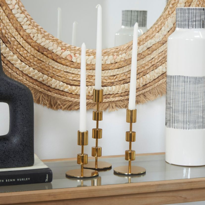 Contemporary Aluminum Candle Holder - Set of 3
