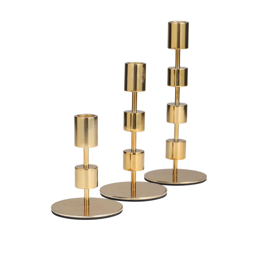 Contemporary Aluminum Candle Holder - Set of 3