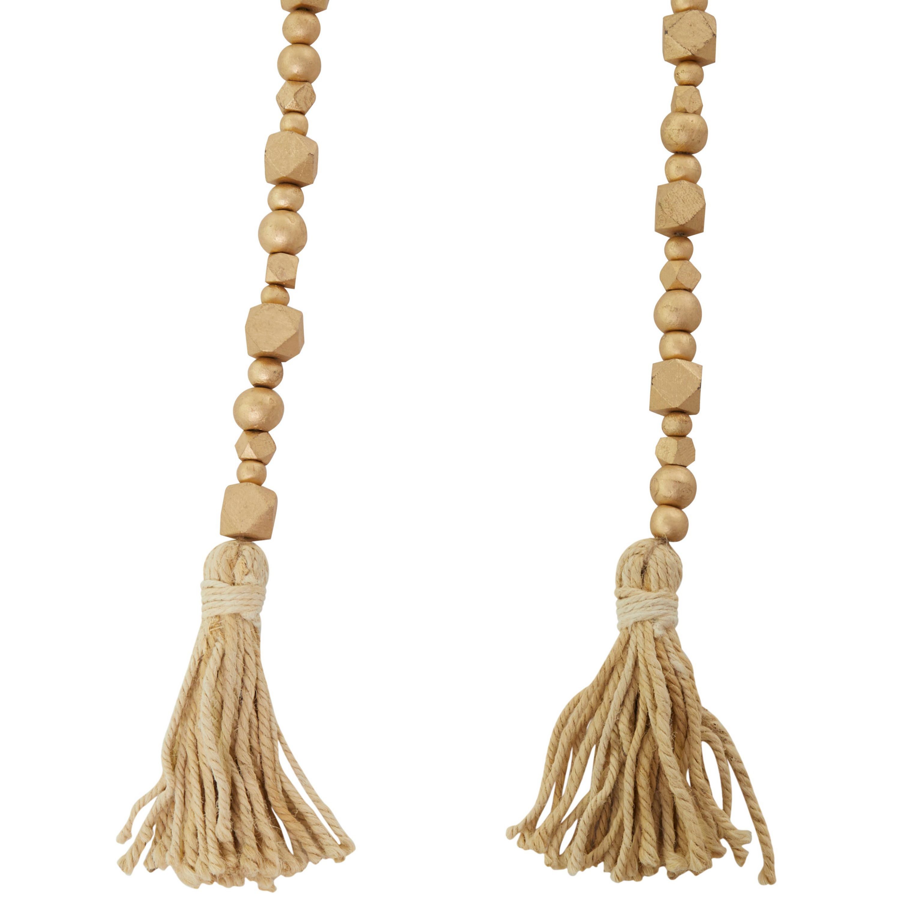 Bohemian Mango Wood Garland with Tassel