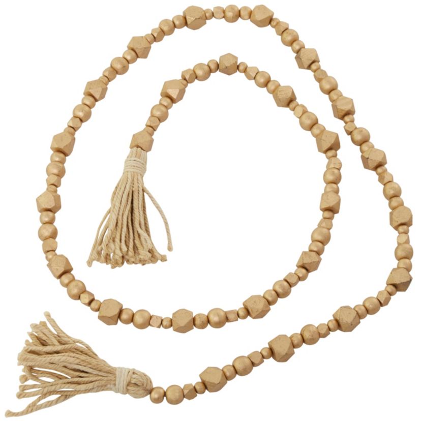 Bohemian Mango Wood Garland with Tassel
