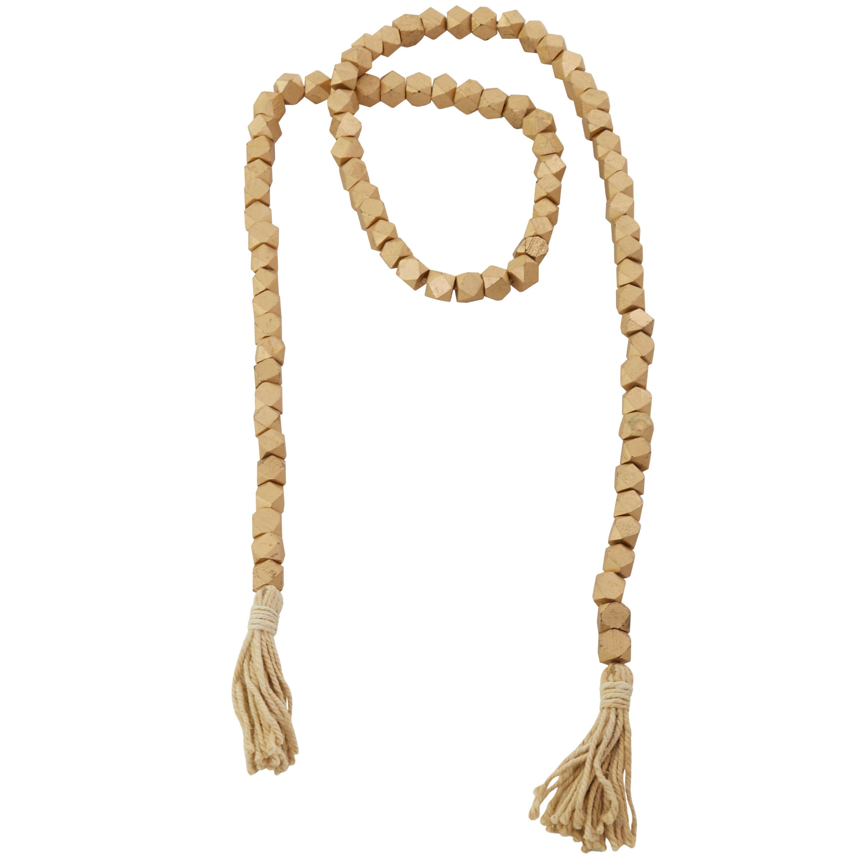 Bohemian Mango Wood Garland with Tassel