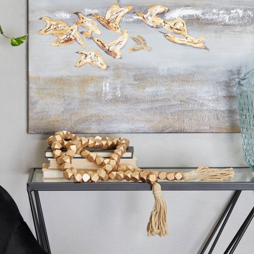 Bohemian Mango Wood Garland with Tassel