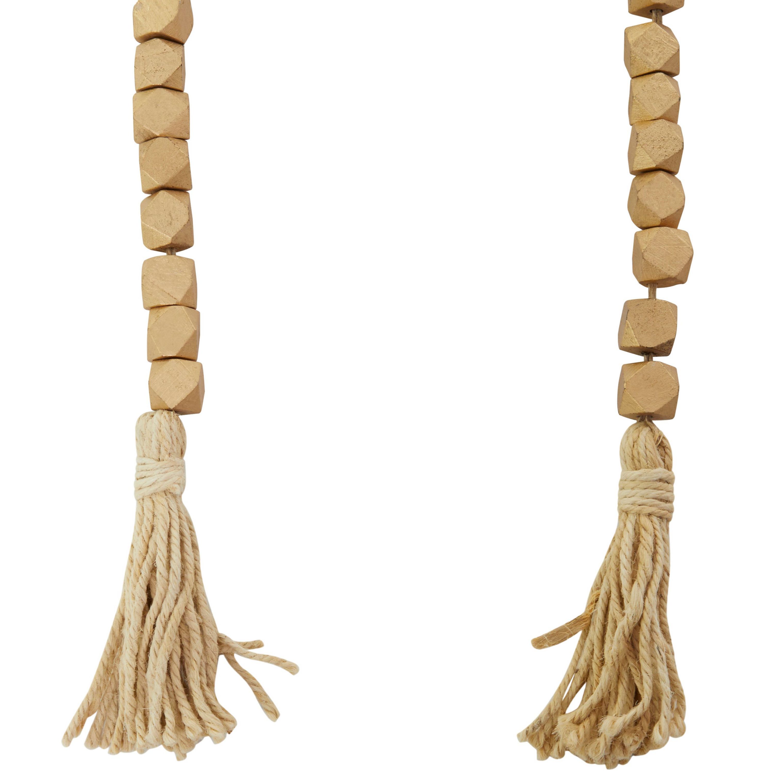 Bohemian Mango Wood Garland with Tassel