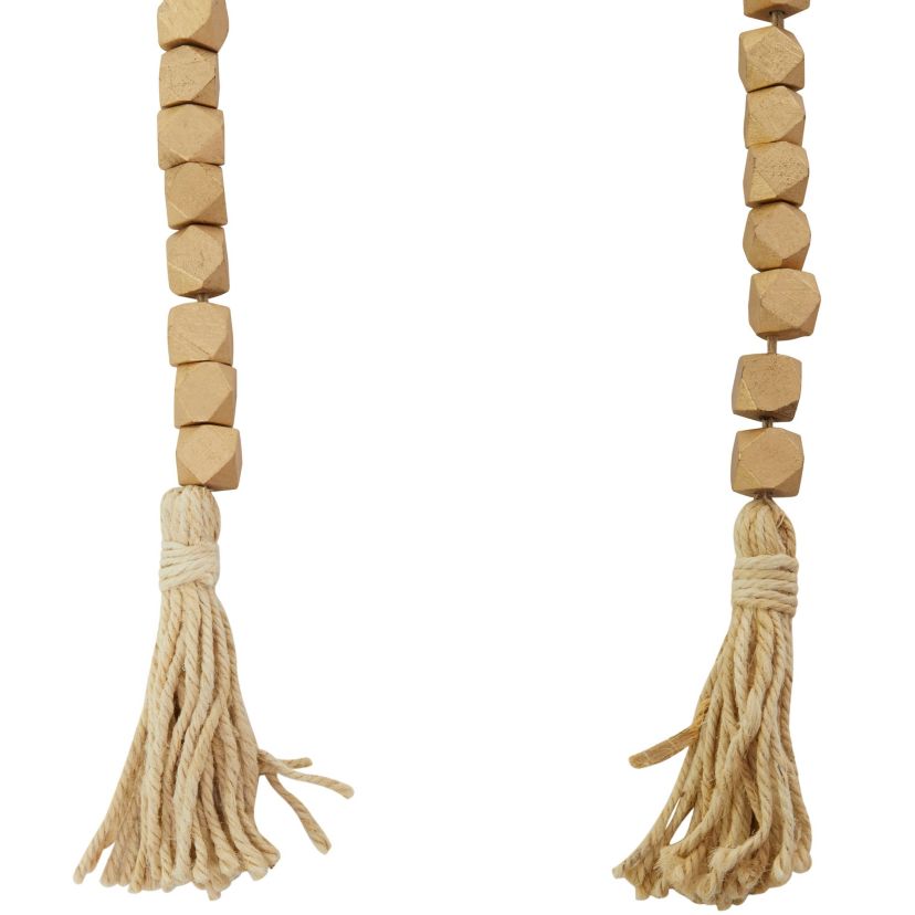Bohemian Mango Wood Garland with Tassel