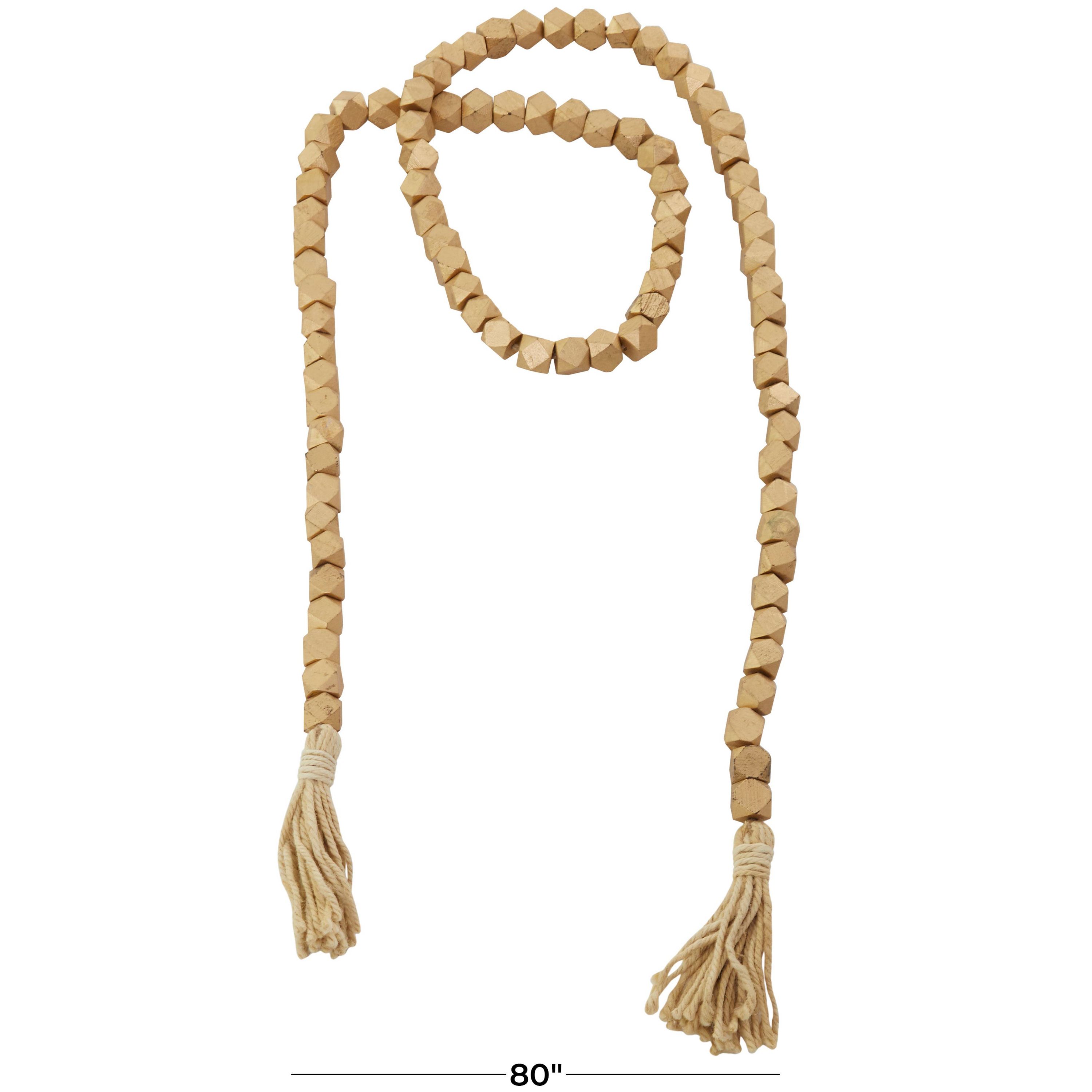 Bohemian Mango Wood Garland with Tassel