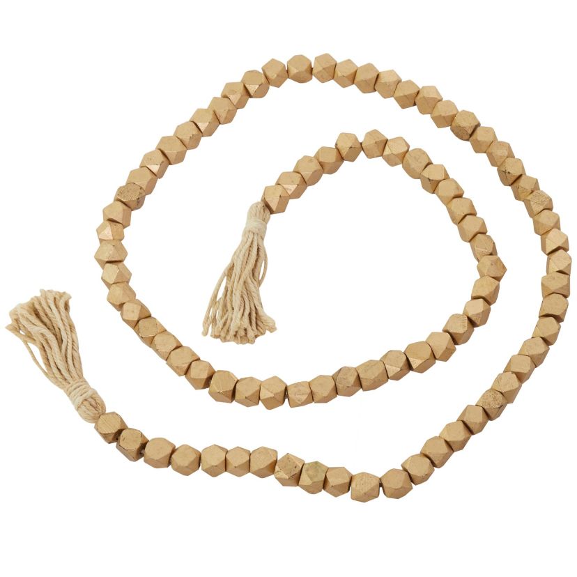 Bohemian Mango Wood Garland with Tassel