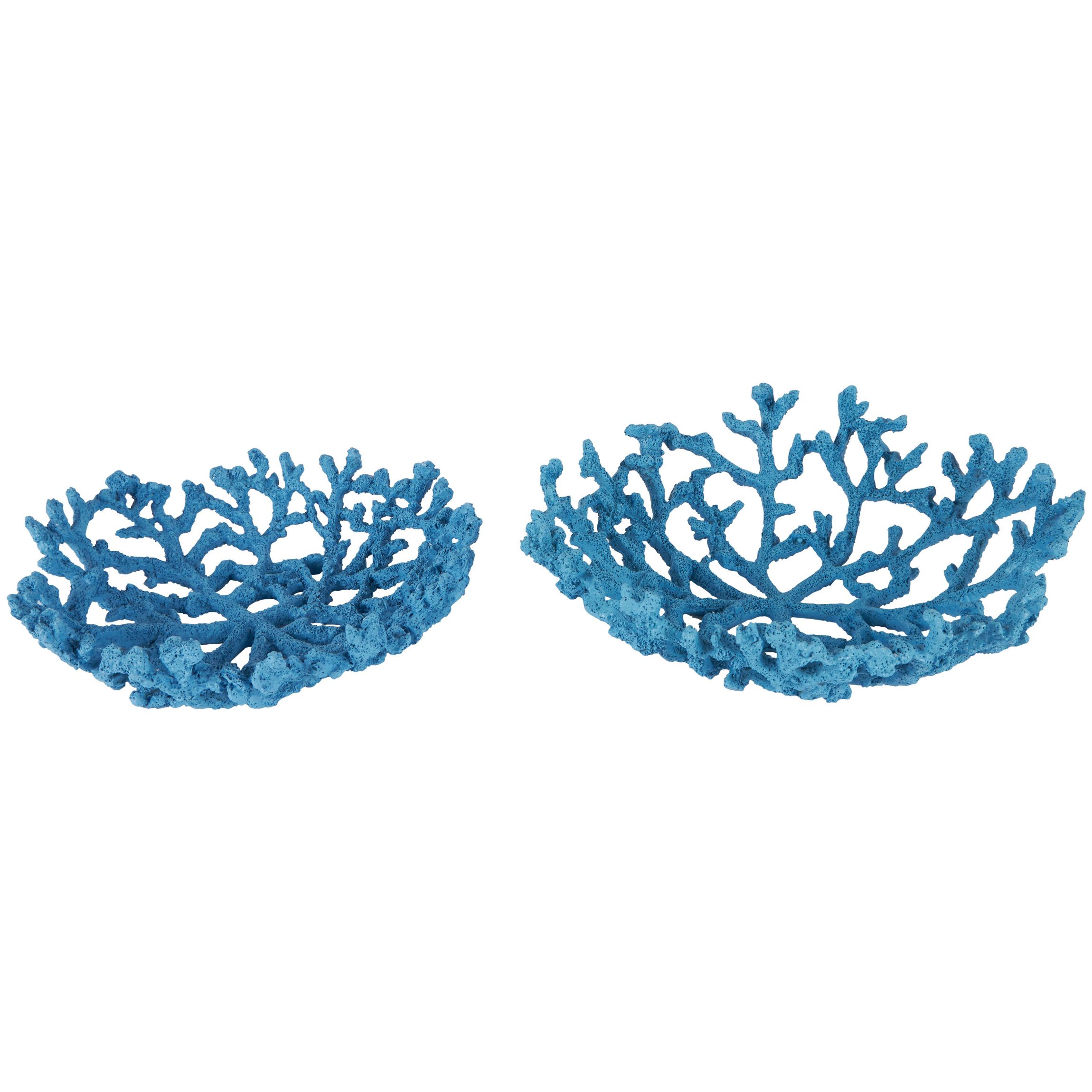 Coastal Resin Decorative Bowl - Set of 2