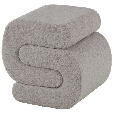Monroe Lane Contemporary Polyester S- Shaped Room Ottoman with Connected Arches, Gray