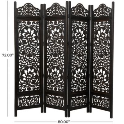 Traditional Wood Room Divider Screen