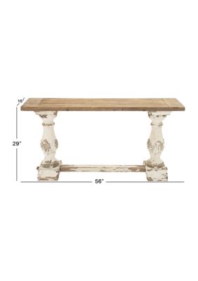 Industrial Wood Console Table