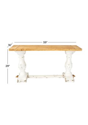 Industrial Wood Console Table