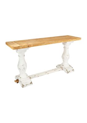 Industrial Wood Console Table