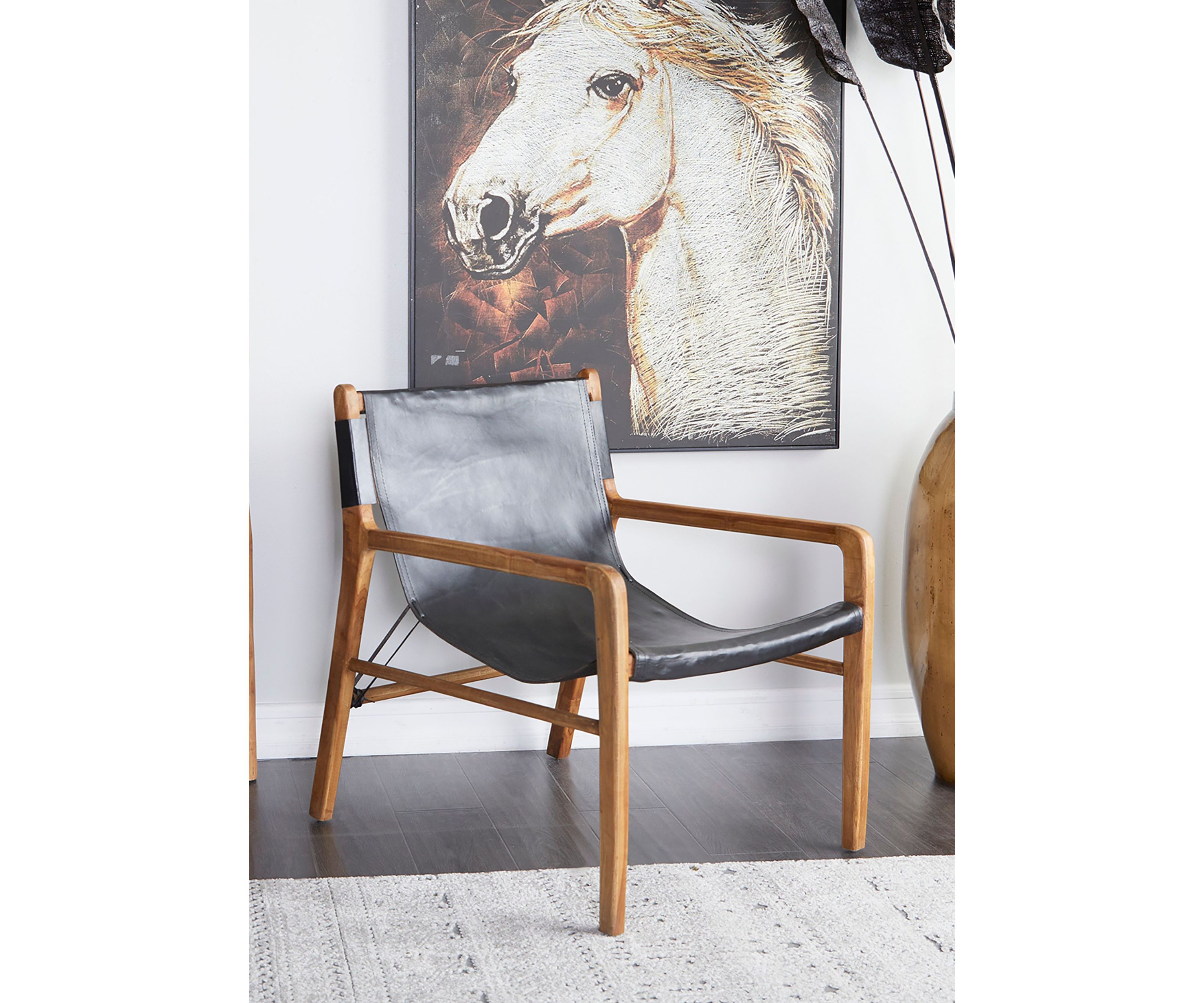 Modern Leather Accent Chair