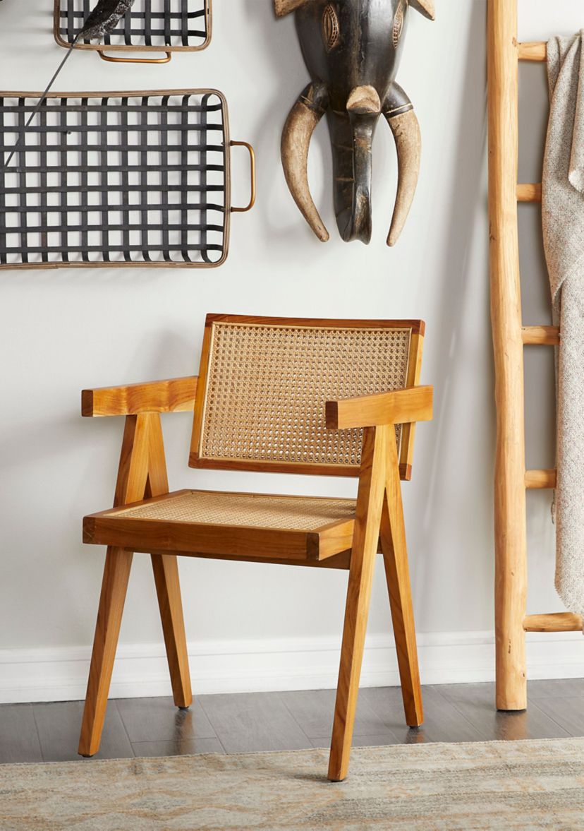 Modern Teak Wood Accent Chair