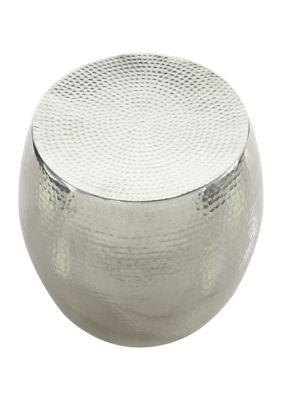 Contemporary Aluminum Metal Accent Table