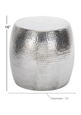 Contemporary Aluminum Metal Accent Table