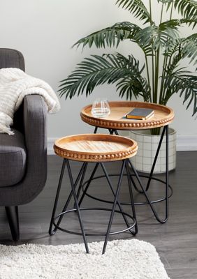 Modern Metal Accent Table - Set of 2