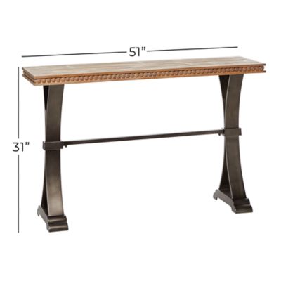 Industrial Metal Console Table