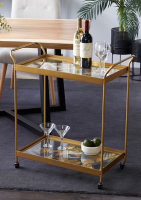 Contemporary Metal Bar Cart