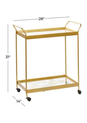 Contemporary Metal Bar Cart