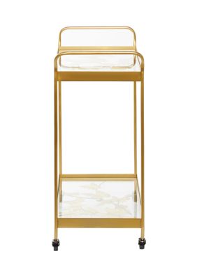 Contemporary Metal Bar Cart