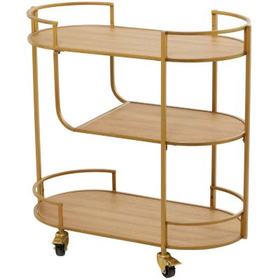 Contemporary Wood Bar Cart