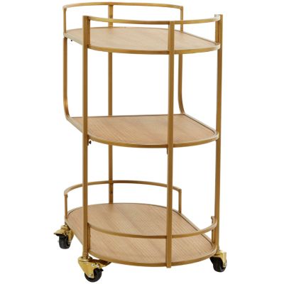 Contemporary Wood Bar Cart