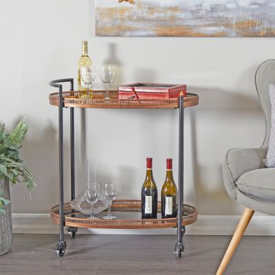 Traditional Metal Bar Cart