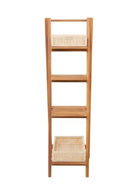 Contemporary Teak Wood Shelving Unit