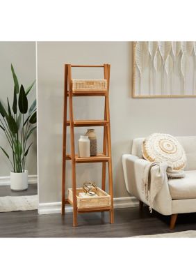 Contemporary Teak Wood Shelving Unit