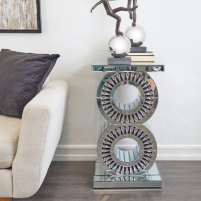 Glam Glass Accent Table