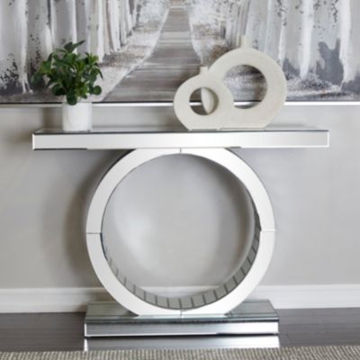 Glam Glass Console Table