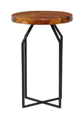 Contemporary Teak Wood Accent Table