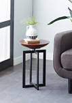 Brown Wood Contemporary Accent Table