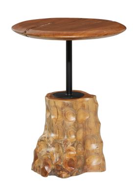 Contemporary Teak Wood Accent Table