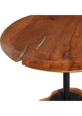 Contemporary Teak Wood Accent Table