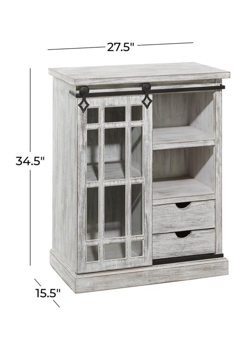 White Wood Farmhouse Cabinet