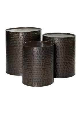 Industrial Metal Accent Table - Set of 3