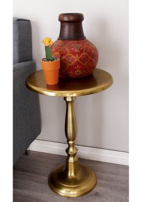 Traditional Aluminum Metal Accent Table