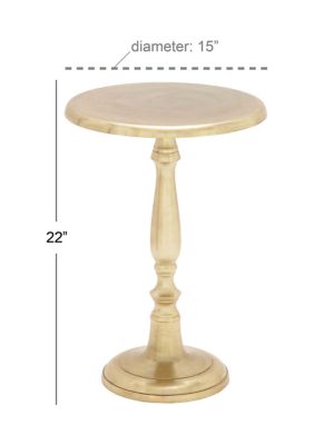 Traditional Aluminum Metal Accent Table